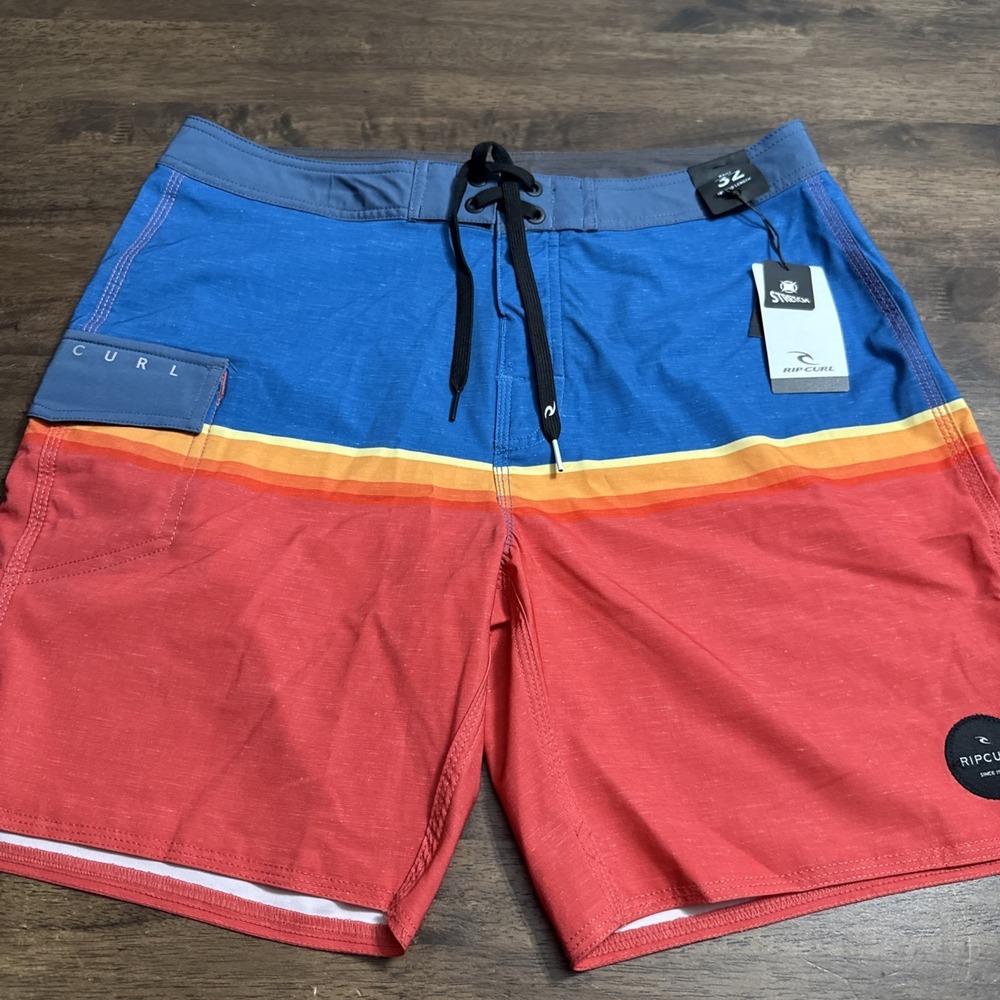 NEW Mens Rip Curl Boardshorts Surf Shorts Mirage Highway Hwy 69‎ Size 32 NWT 18"